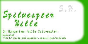 szilveszter wille business card